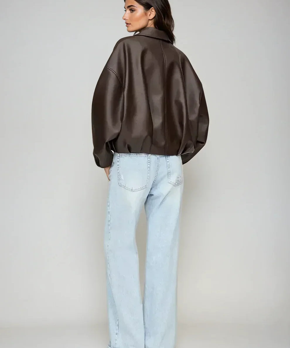 Brónagh Brown Leather Jacket