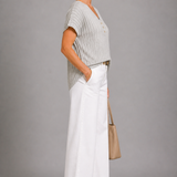 Joan Ribbed V-Neck Knit Top