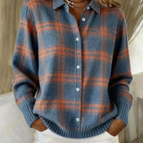 Fidelma Checked Knit Cardigan