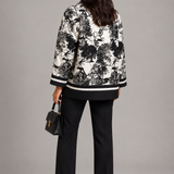 Brenda Abstract Print Bomber Jacket