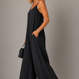 Úna Lace-Trim Wide-Leg Jumpsuit
