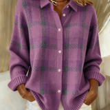 Fidelma Checked Knit Cardigan