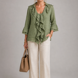 Evelyn Ruffle Detail Blouse