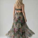 Pamela Watercolour Wrap Maxi Dress