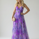 Pamela Watercolour Wrap Maxi Dress