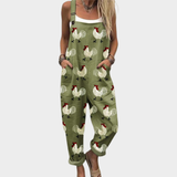Niamh Relaxed Printed Dungarees