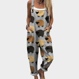 Niamh Relaxed Printed Dungarees