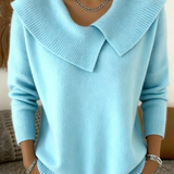 Áine Draped Collar Knit Top