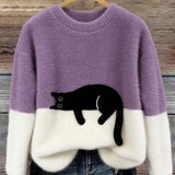 Sheila Cat Motif Jumper