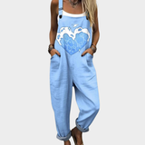 Niamh Relaxed Printed Dungarees
