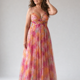 Pamela Watercolour Wrap Maxi Dress