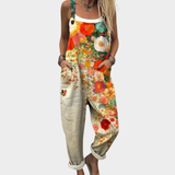 Niamh Relaxed Printed Dungarees
