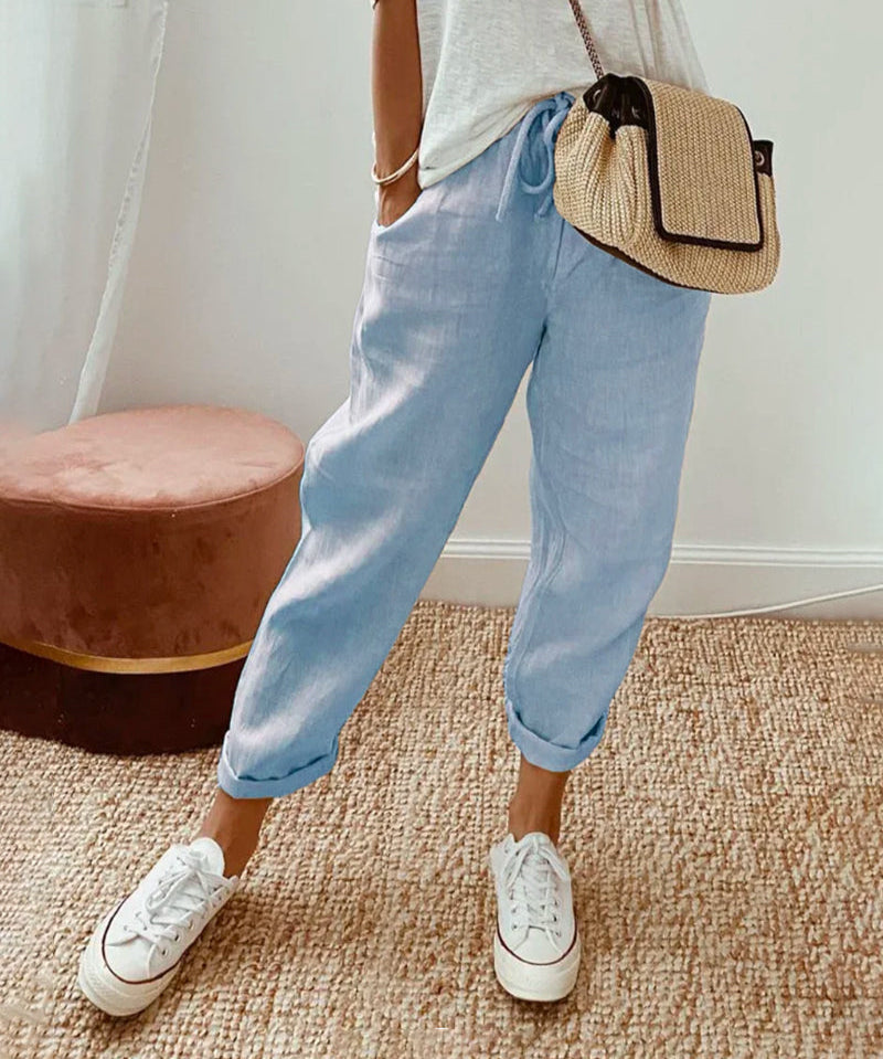 Colette Linen Tapered Trousers