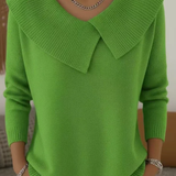 Áine Draped Collar Knit Top