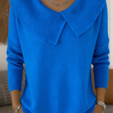 Áine Draped Collar Knit Top