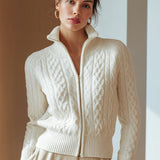 Bláthnaid Cable Knit Zip Cardigan