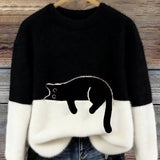 Sheila Cat Motif Jumper