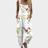 Niamh Relaxed Printed Dungarees