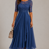 Elizabeth Lace Detail Midi Dress