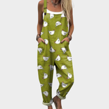 Niamh Relaxed Printed Dungarees