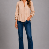 Aoife Relaxed V-Neck Blouse