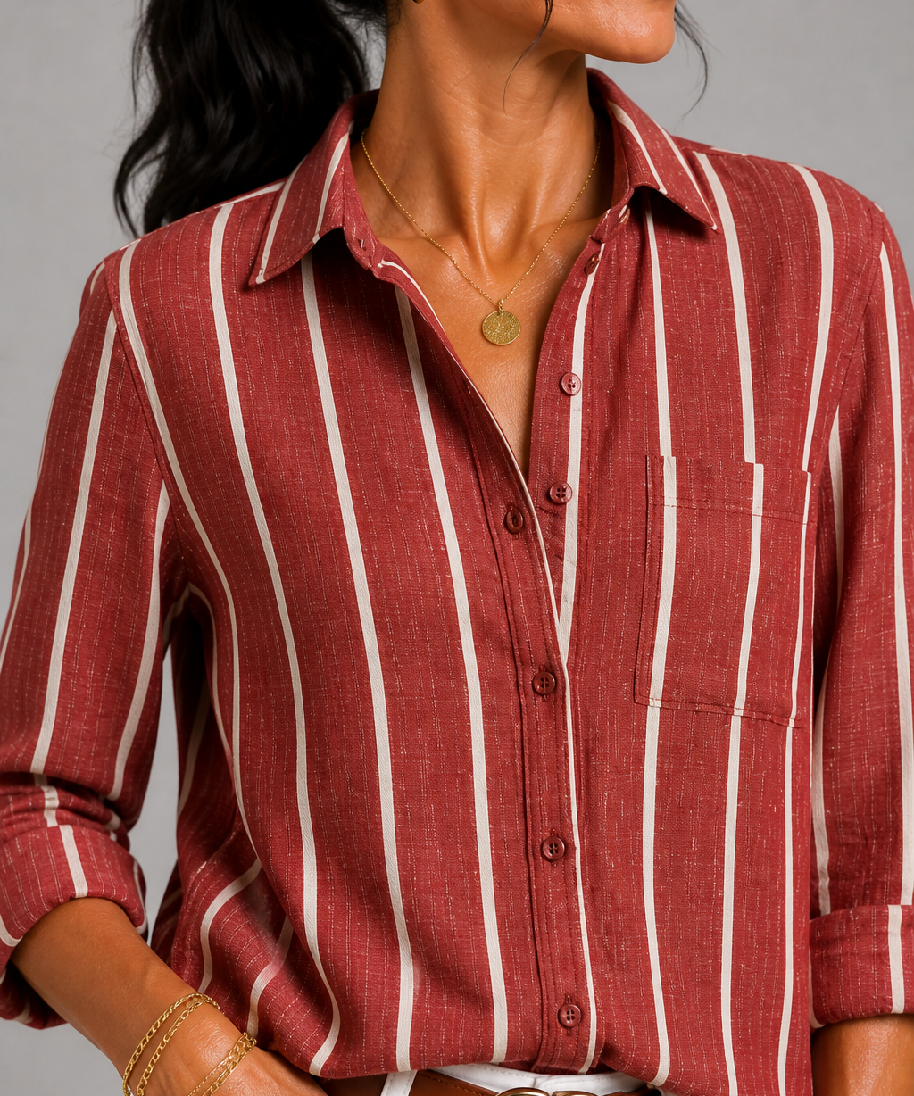 Niamh Warm Stripe Blouse