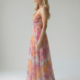 Pamela Watercolour Wrap Maxi Dress