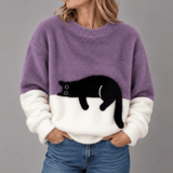 Sheila Cat Motif Jumper