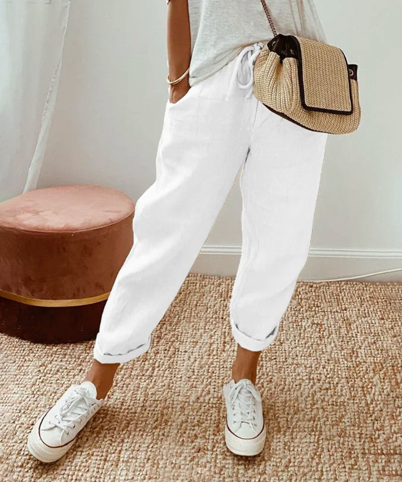 Colette Linen Tapered Trousers