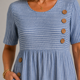 Caroline Striped Midi Dress