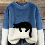 Sheila Cat Motif Jumper