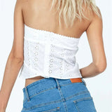 Ita Crochet-Effect Halter Top