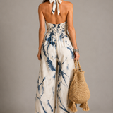 Caoimhe Abstract Halter Jumpsuit