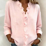 Una Ruffle Neck Blouse