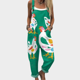 Niamh Relaxed Printed Dungarees