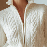 Bláthnaid Cable Knit Zip Cardigan