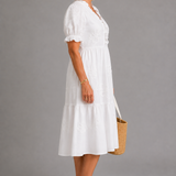 Lucy Embroidered Midi Dress