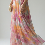 Pamela Watercolour Wrap Maxi Dress