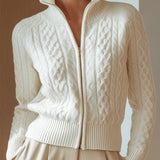 Bláthnaid Cable Knit Zip Cardigan