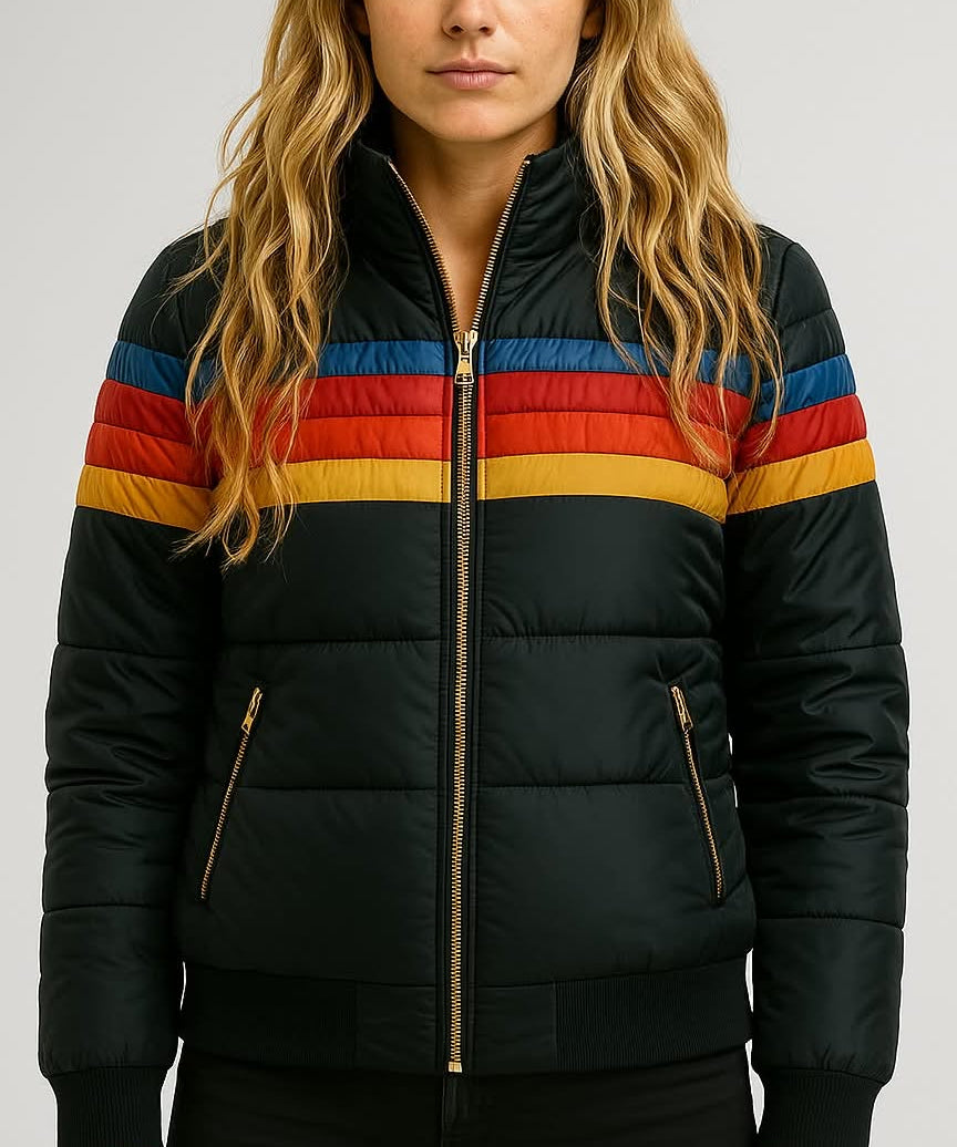 Shannon Retro Stripe Padded Jacket