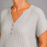 Joan Ribbed V-Neck Knit Top