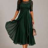 Elizabeth Lace Detail Midi Dress