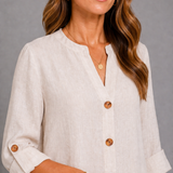 Emer Textured Button Blouse