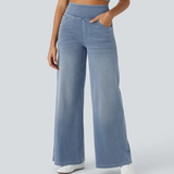 Veronica Wide-Leg Denim Trousers