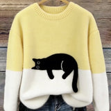 Sheila Cat Motif Jumper
