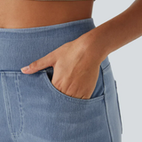 Veronica Wide-Leg Denim Trousers
