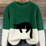 Sheila Cat Motif Jumper