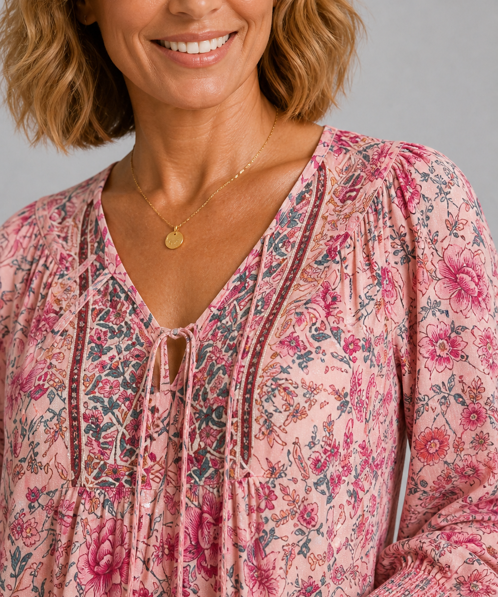 Pauline Floral V-Neck Blouse
