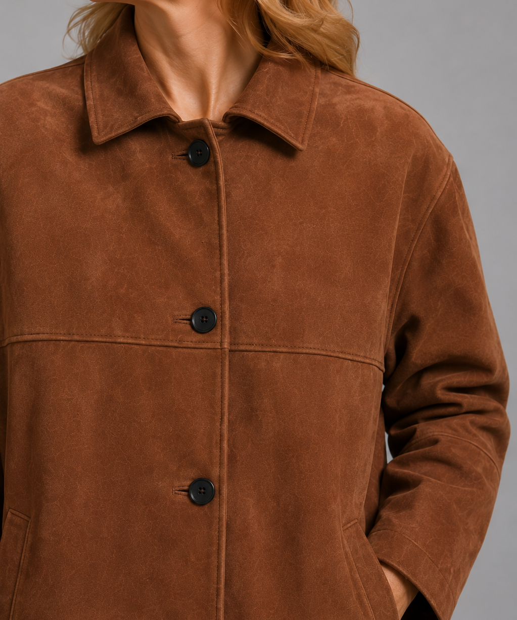 Carolyn Suede-Look Jacket