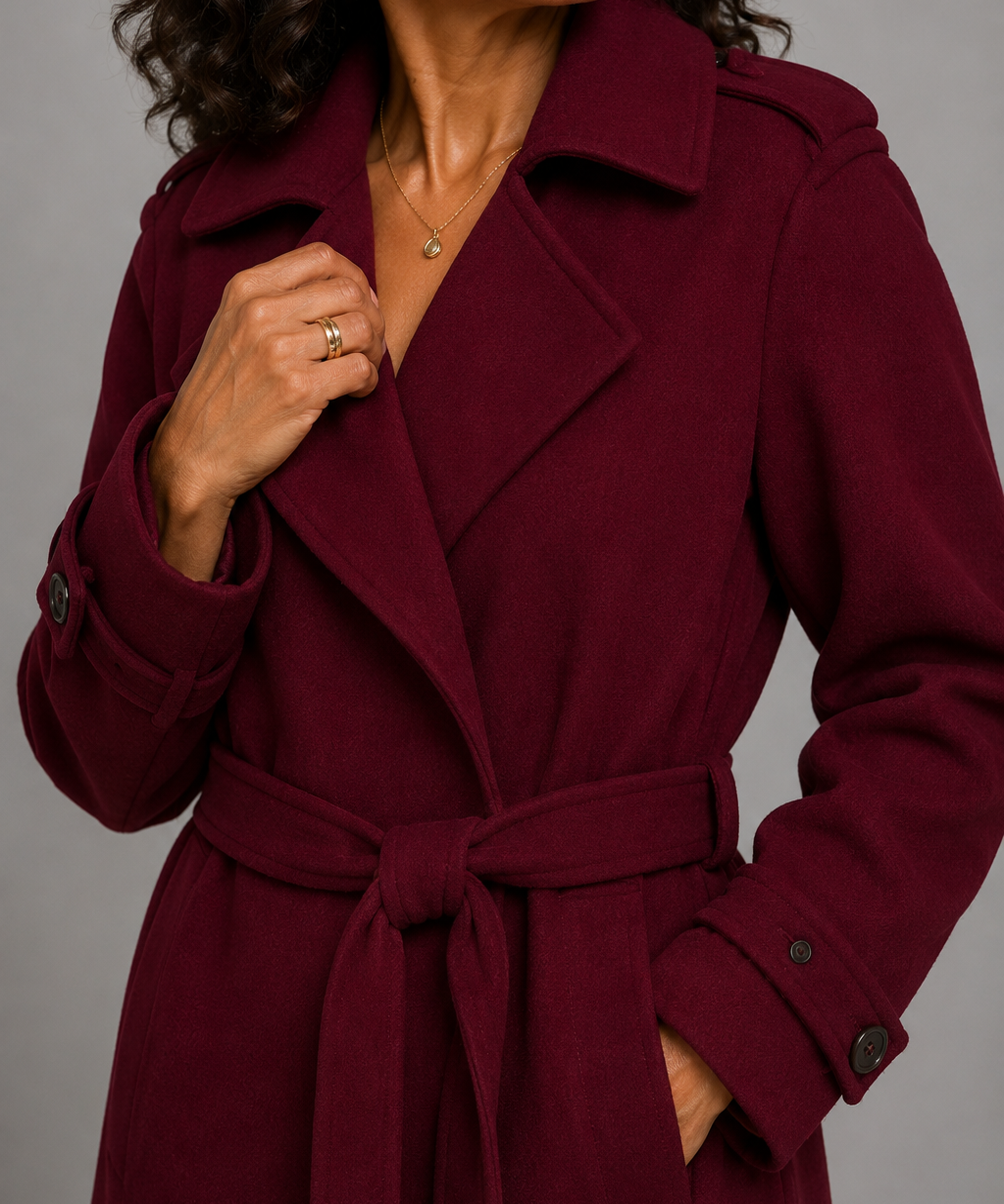 Geraldine Belted Midi Coat